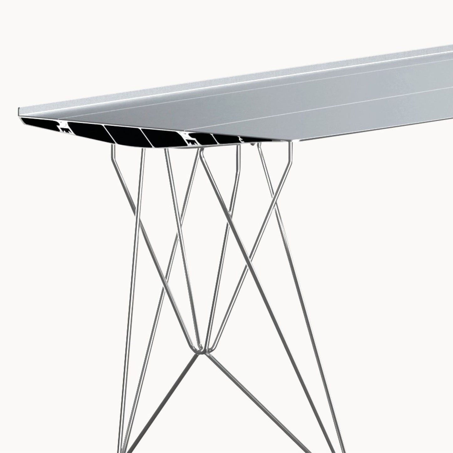 Rectangular Stainless Steel Writing Desk Table B Desk by Bd Barcelona Design