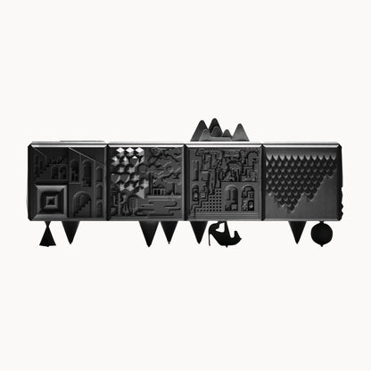 MDF Cabinet/sideboard with doors TOUT VA BIEN 4A by Bd Barcelona Design #Graphite Grey