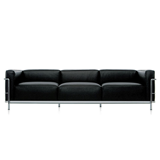 LC3 - 3-seater leather sofa.