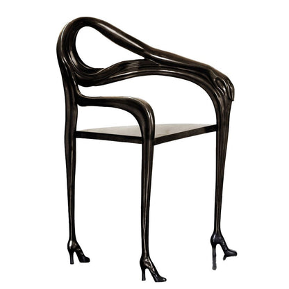 Brass Chair With Armrests Leda by Bd Barcelona Design #Black Label