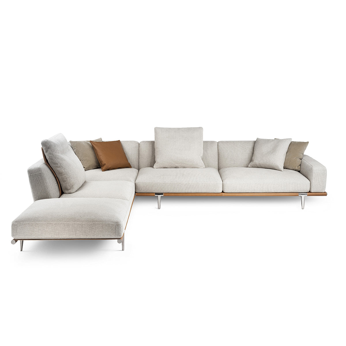 LET IT BE - Sectional fabric sofa.