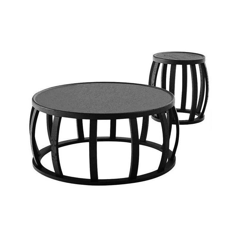LOTO - Round solid wood coffee table.