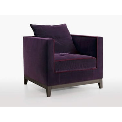LUTETIA - Upholstered fabric armchair with armrests