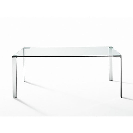 Liko Glass Glass And Steel Table (Request Info).