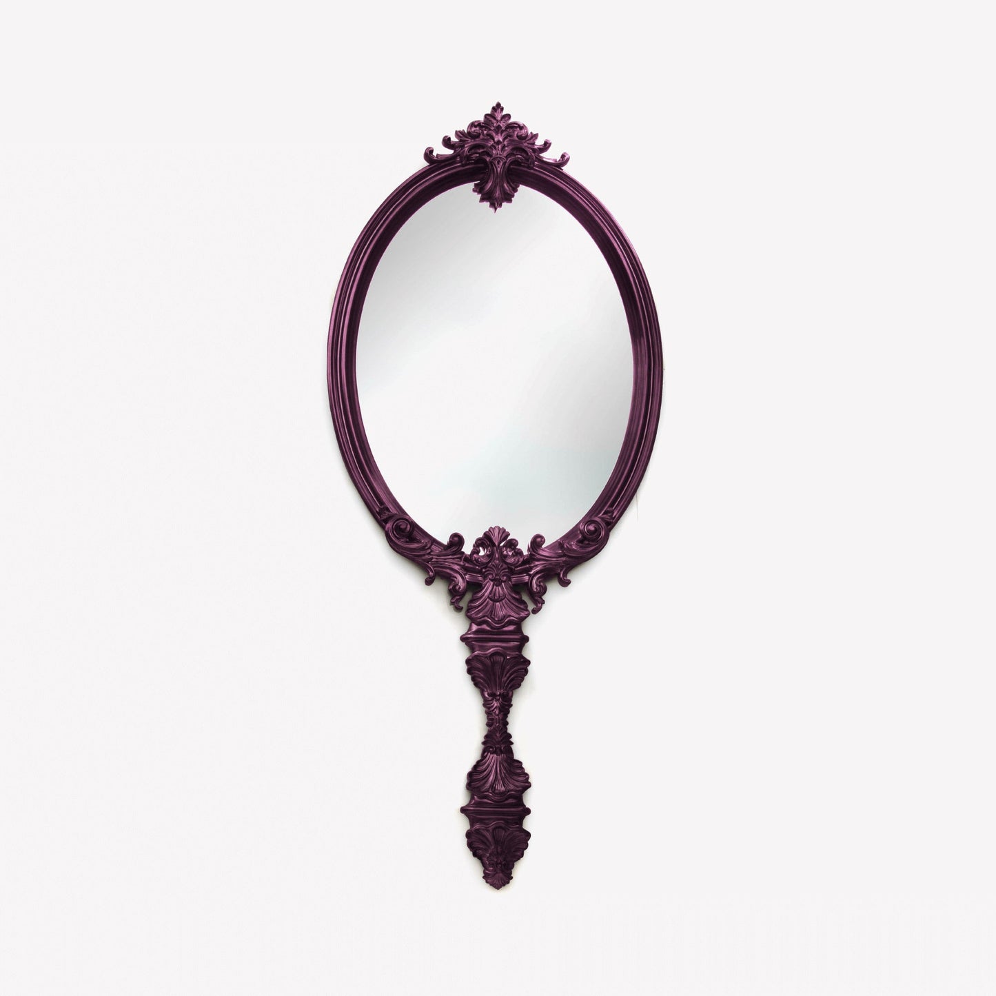 MARIE ANTOINETTE - Wall-mounted framed mahogany mirror.