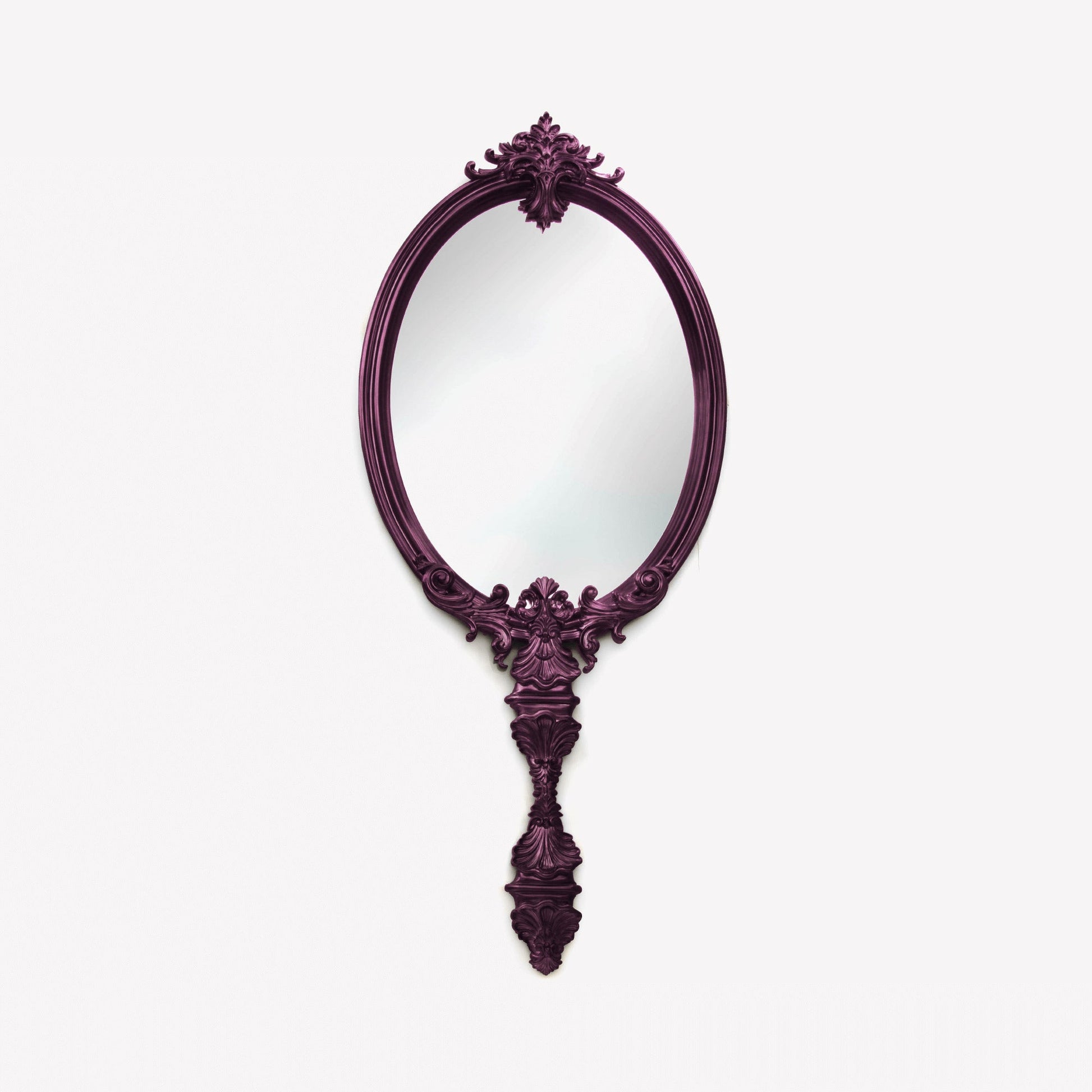 MARIE ANTOINETTE - Wall-mounted framed mahogany mirror.