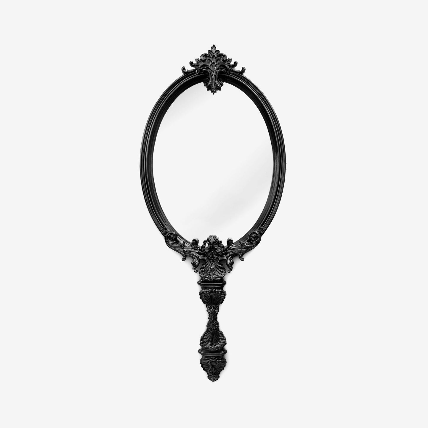 MARIE ANTOINETTE - Wall-mounted framed mahogany mirror.