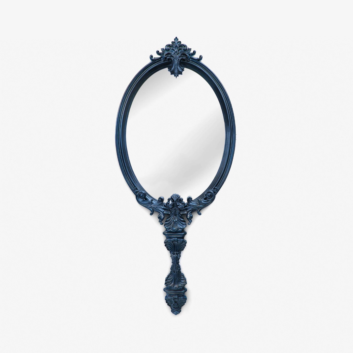 MARIE ANTOINETTE - Wall-mounted framed mahogany mirror.