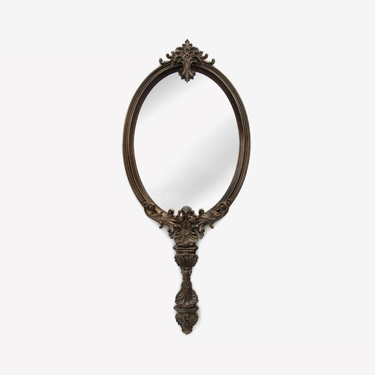 MARIE ANTOINETTE - Wall-mounted framed mahogany mirror.