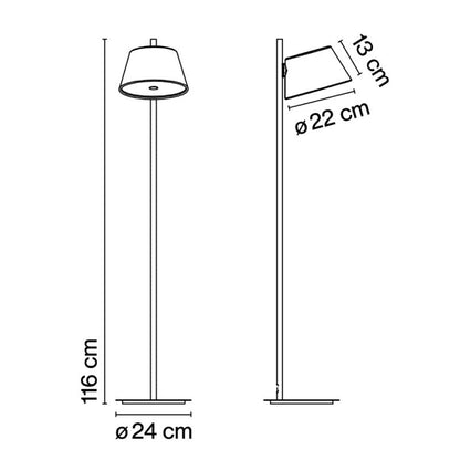 TAM TAM P - Adjustable aluminium floor lamp (Request Info).