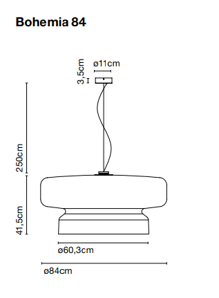 BOHEMIA 84 - LED polycarbonate pendant lamp (Request Info).