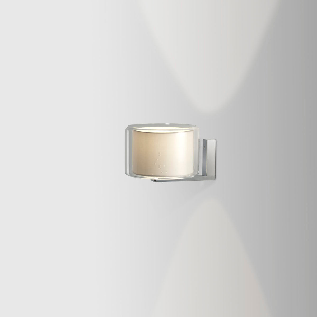 MERCER A - LED blown glass and fabric wall lamp (Request Info).