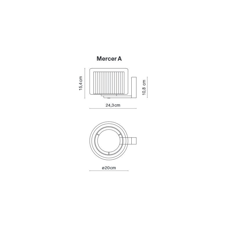 MERCER A - LED blown glass and fabric wall lamp (Request Info).