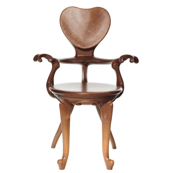 Solid wood chair with armrests Calvet by Bd Barcelona Design