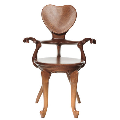 Solid wood chair with armrests Calvet by Bd Barcelona Design