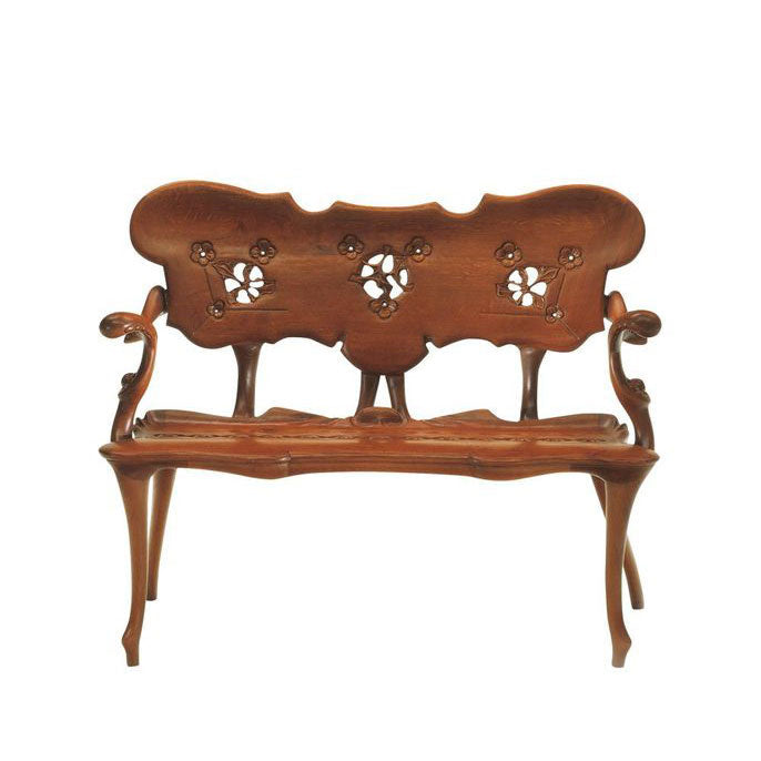 Solid Wood Bench With Back CALVET by Bd Barcelona Design