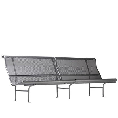 Modular Steel Bench With Back Perforano by Bd Barcelona Design