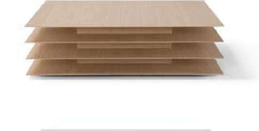 MILLEFOGLIE AM041 - Solid wood and MDF coffee table (Frassino sbiancato)