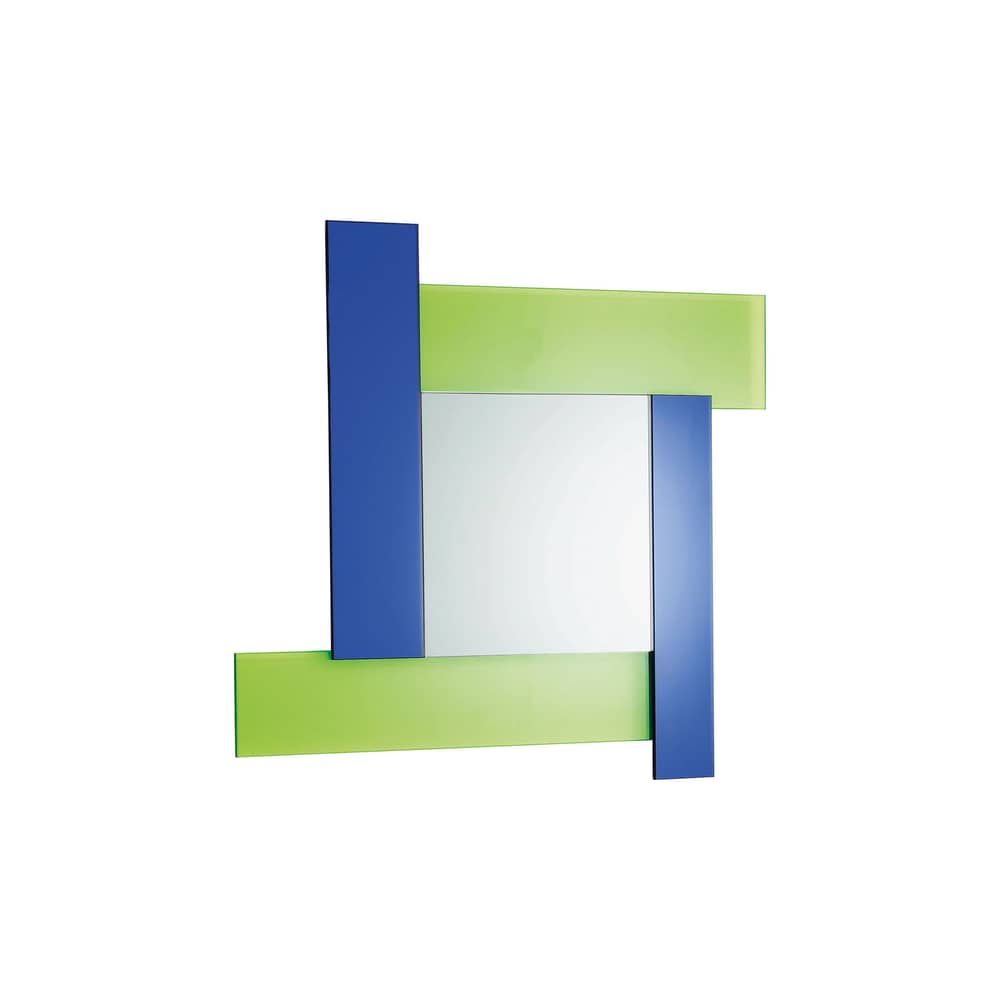 GLI SPECCHI DI DIONISO 2 - Square wall-mounted framed mirror.