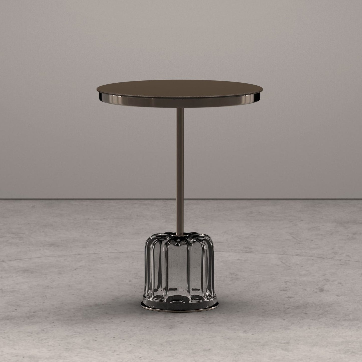ACACIA - Round Murano glass coffee table for living room.