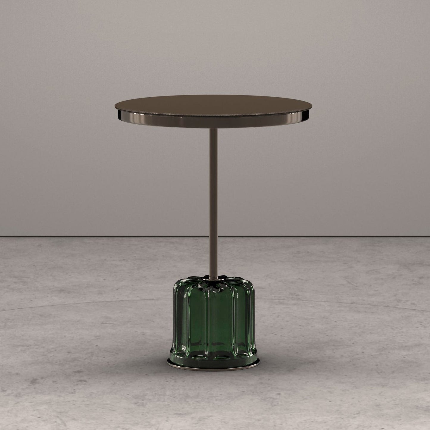 ACACIA - Round Murano glass coffee table for living room.