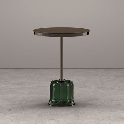 ACACIA - Round Murano glass coffee table for living room.