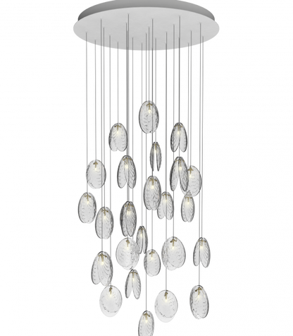 MUSSELS ROUND 26 - LED crystal pendant lamp (Request Info).