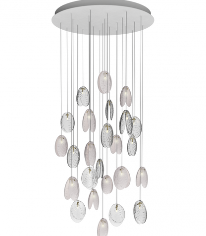 MUSSELS ROUND 26 - LED crystal pendant lamp (Request Info).