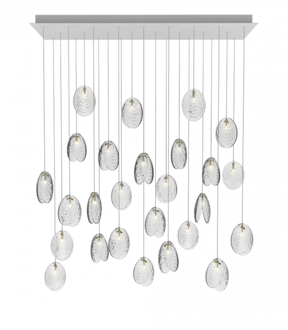 MUSSELS RECTANGULAR 26 - LED crystal pendant lamp (Request Info).