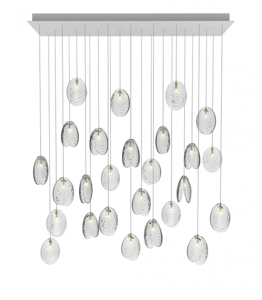 MUSSELS RECTANGULAR 26 - LED crystal pendant lamp (Request Info).