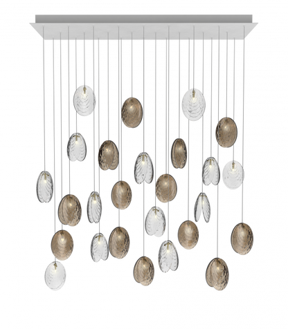 MUSSELS RECTANGULAR 26 - LED crystal pendant lamp (Request Info).