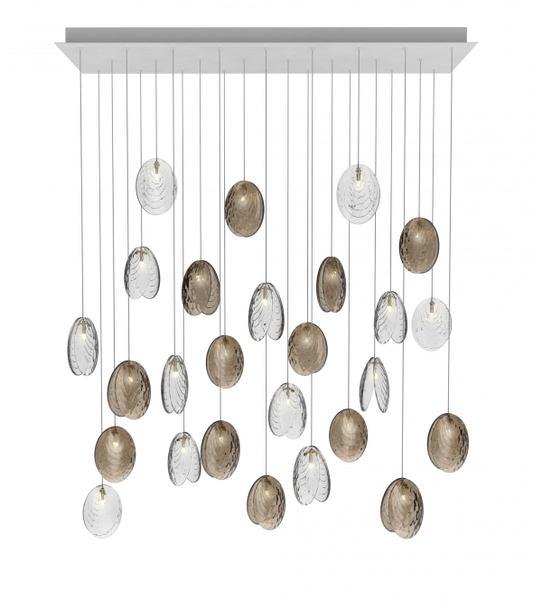 MUSSELS RECTANGULAR 26 - LED crystal pendant lamp (Request Info).