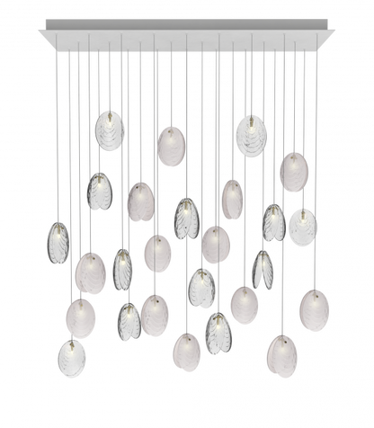 MUSSELS RECTANGULAR 26 - LED crystal pendant lamp (Request Info).