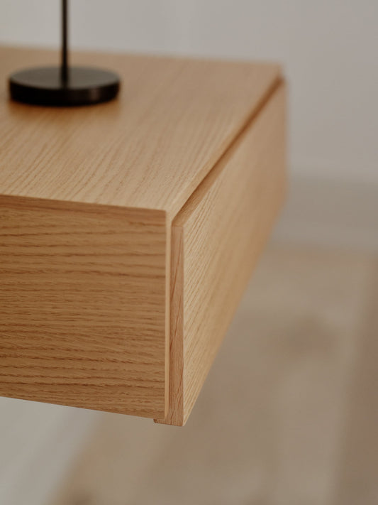 Tana wall mounted nightstand, oak