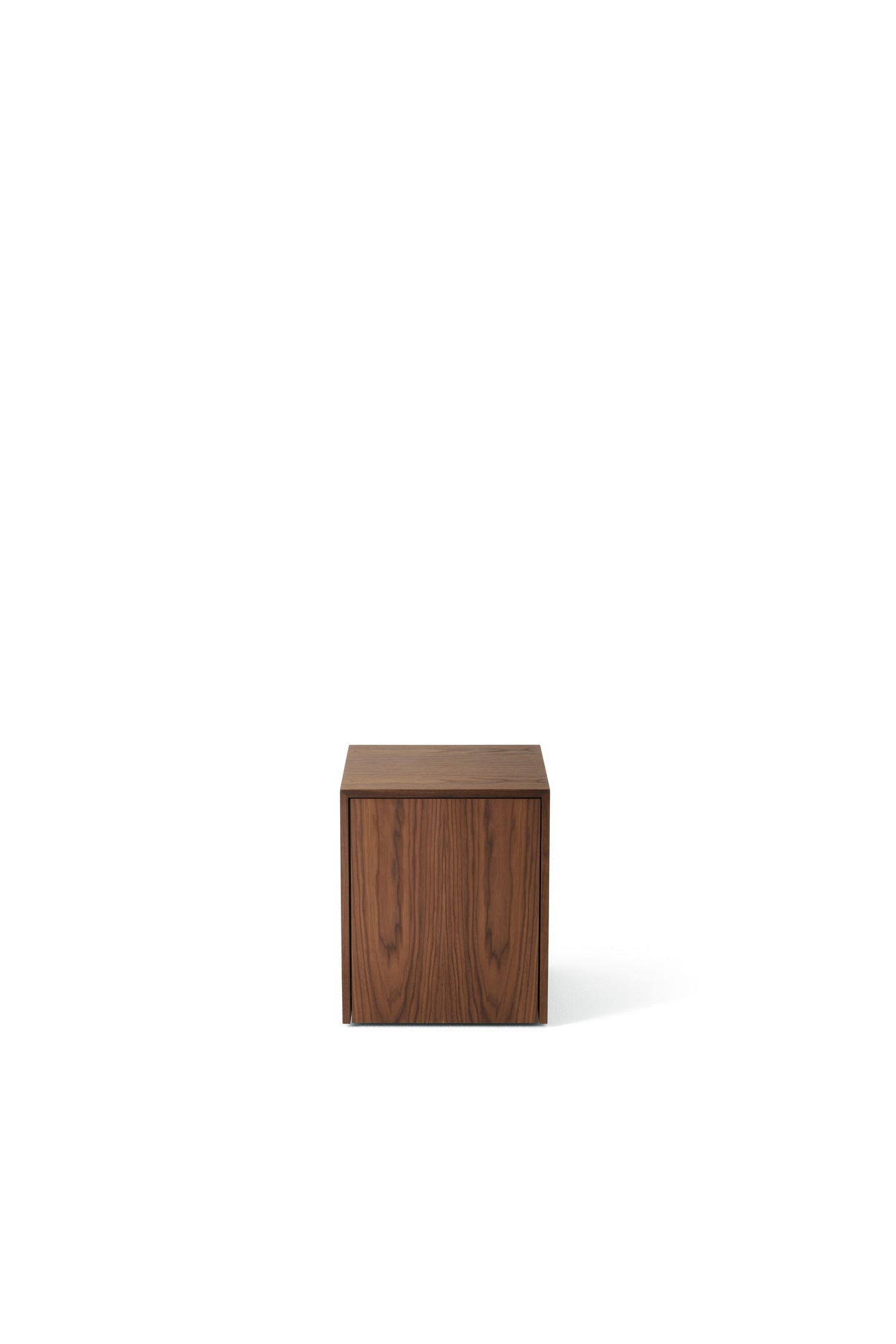 Mass side table with drawer, walnut