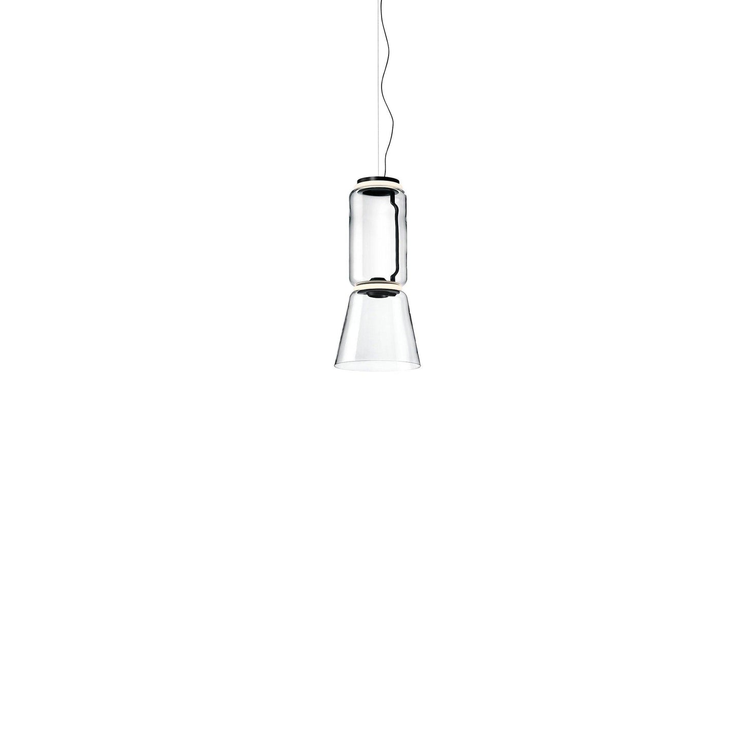 Noctambule Suspension 1 Low Cylinder Cone Lamp.