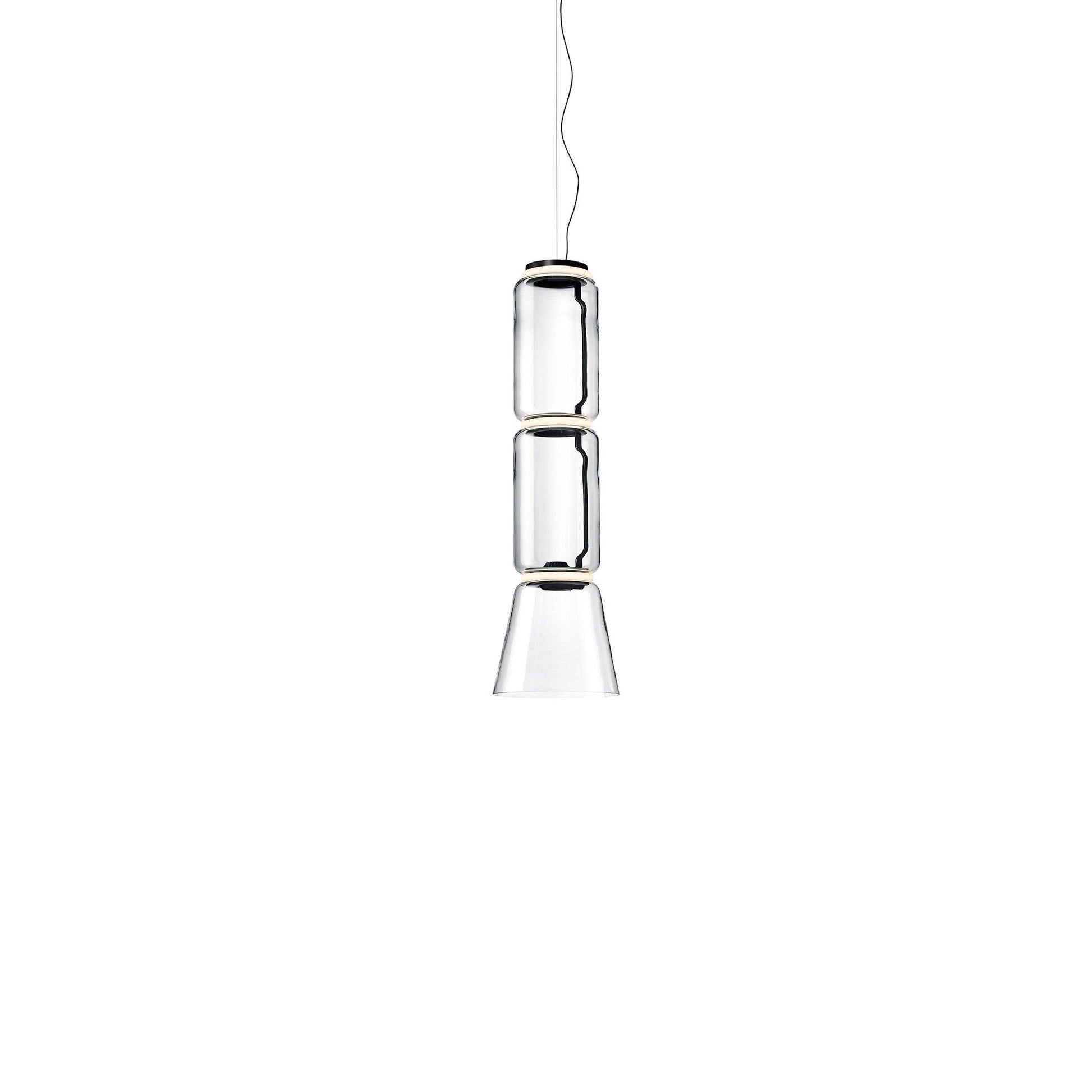 Noctambule Suspension 2 Low Cylinder Cone Lamp.