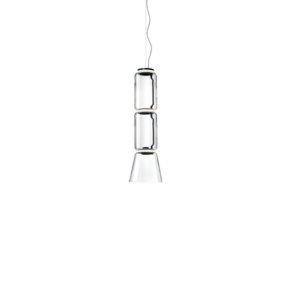 Noctambule Suspension 2 Low Cylinder Cone Lamp.