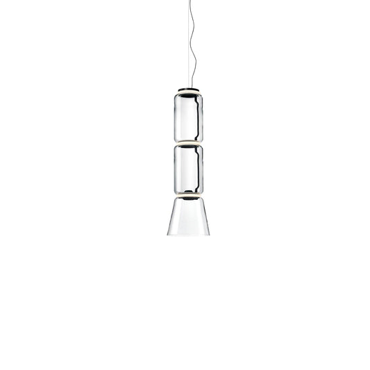 Noctambule Suspension 2 Low Cylinder Cone Lamp.