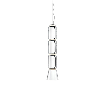 Noctambule Suspension 3 Low Cylinder Cone Lamp.