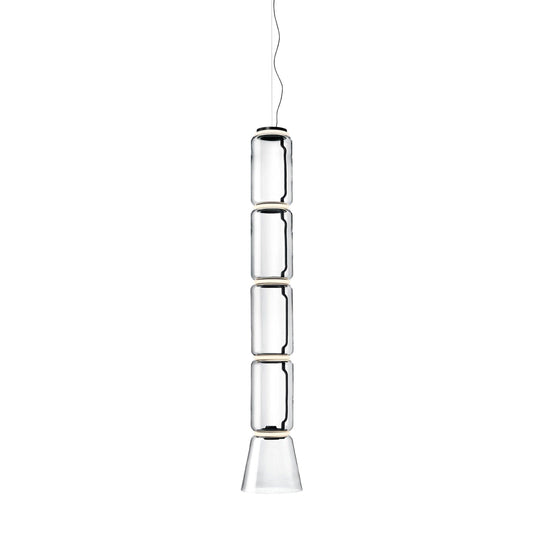 Noctambule Suspension 4 Low Cylinder Cone Lamp.
