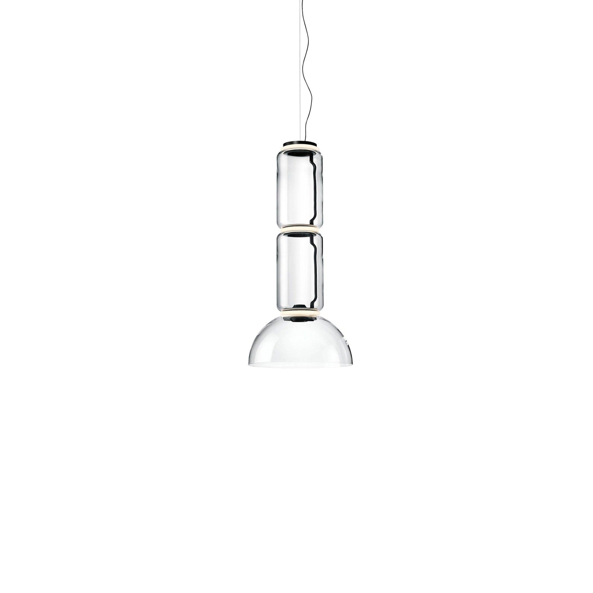 Noctambule Suspension 2 Low Cylinder Bowl Lamp.