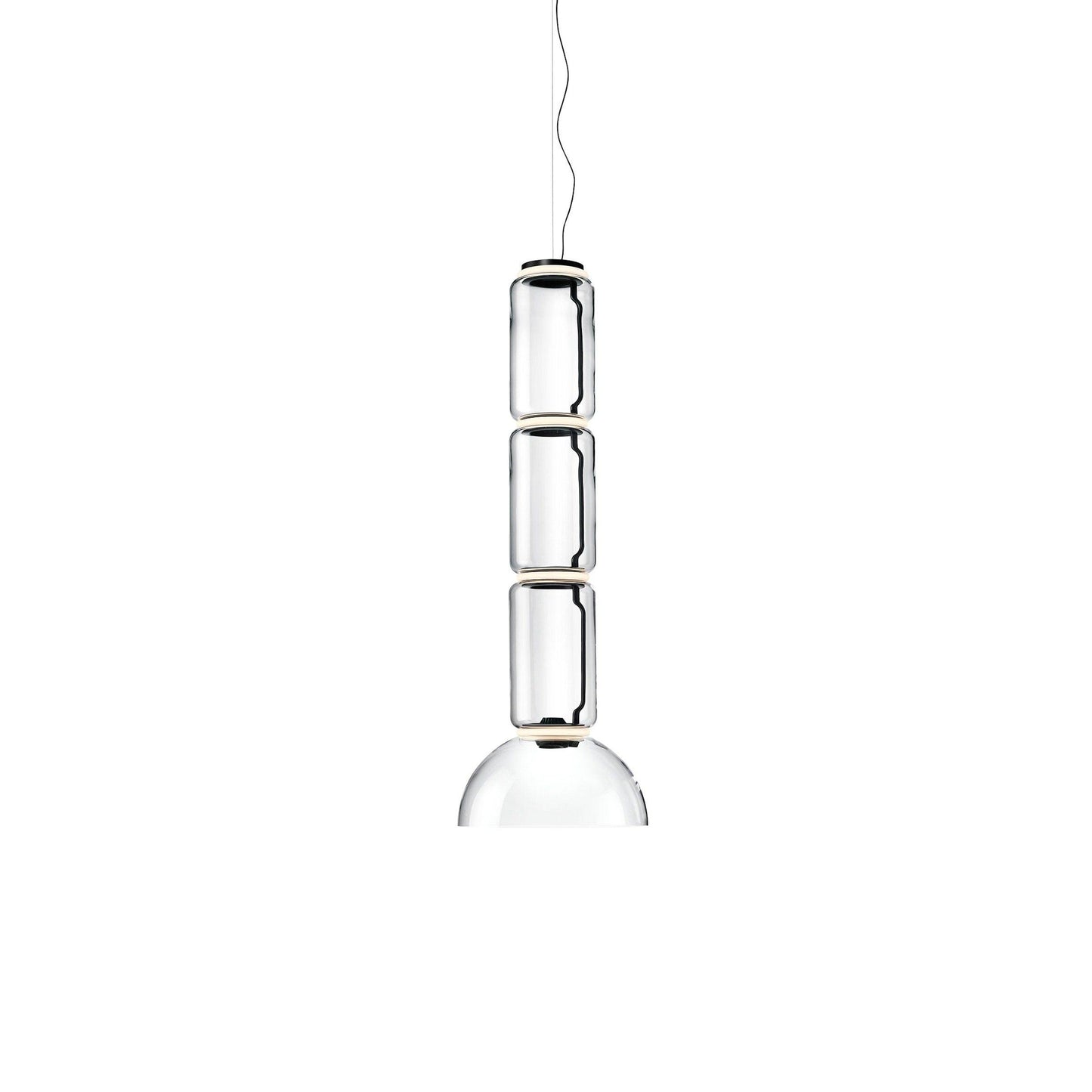 Noctambule Suspension 3 Low Cylinder Bowl Lamp.