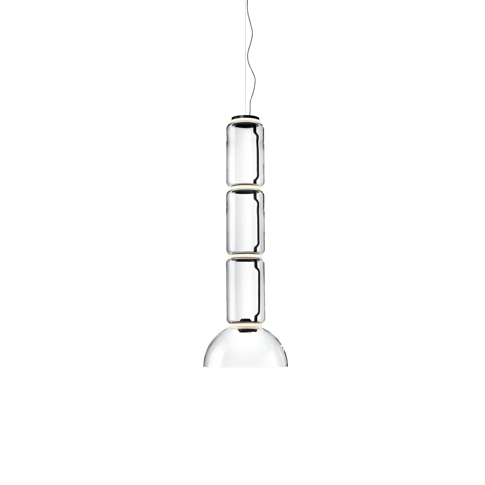 Noctambule Suspension 3 Low Cylinder Bowl Lamp.