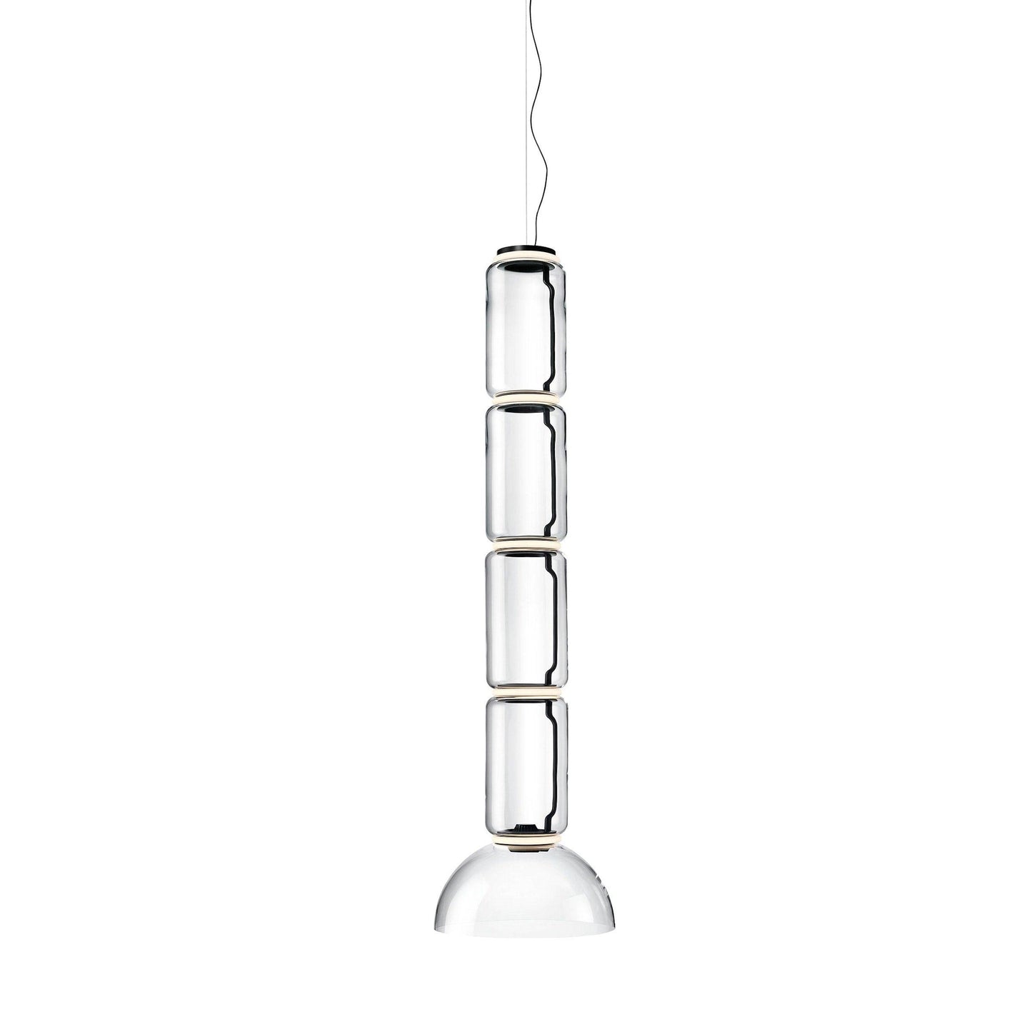 Noctambule Suspension 4 Low Cylinder Bowl Lamp.