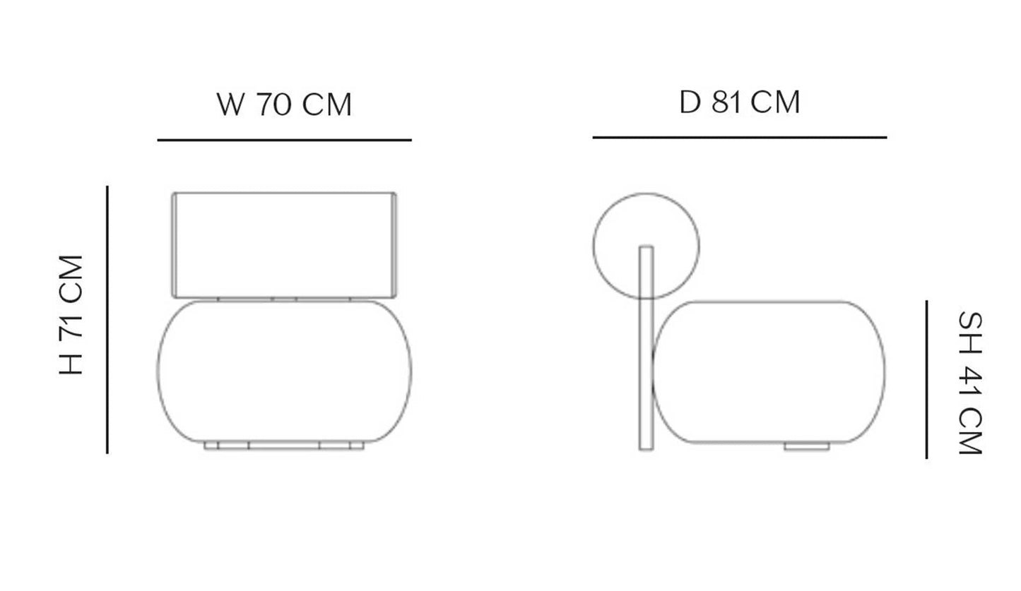 HIPPO LOUNGE - Garden Sunbrella easy chair (Request Info).