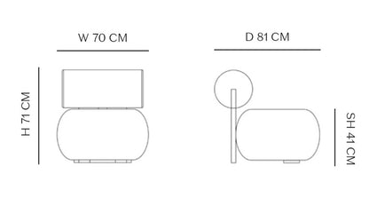 HIPPO LOUNGE - Garden Sunbrella easy chair (Request Info).