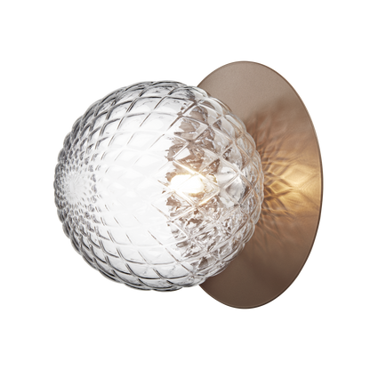 Liila 1 Wall/Ceiling Lamp Large by Nuura #Dark bronze / Clear
