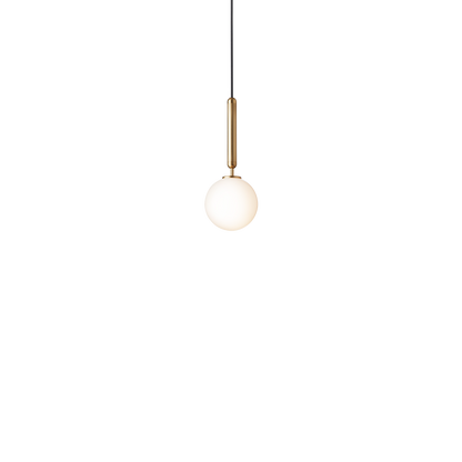 Miira 1 Pendant Lamp Small by Nuura #Brass & Opal White