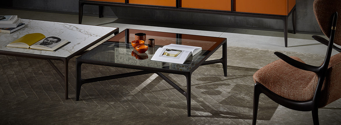 Odile quadrato / square - glass top 75x75